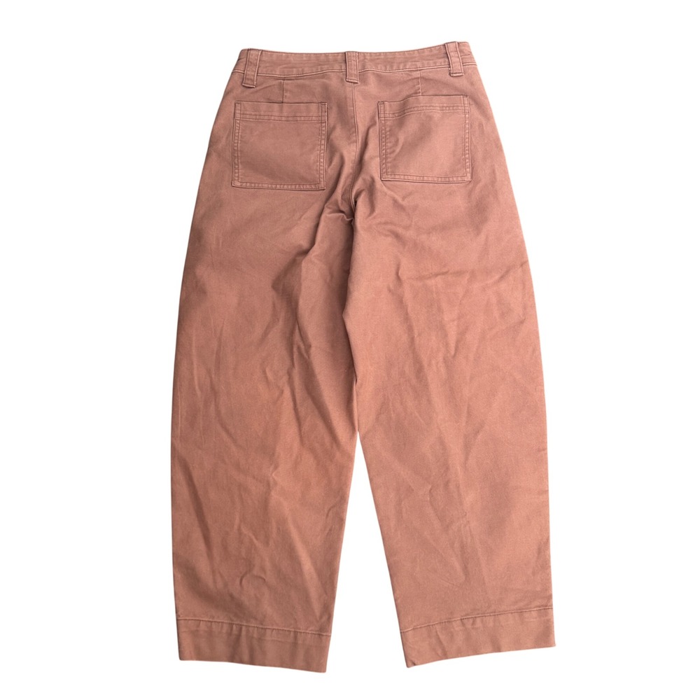 Old Navy High Rise Barrel Leg Pants Womens 4 Mauve Brown Utility Chino